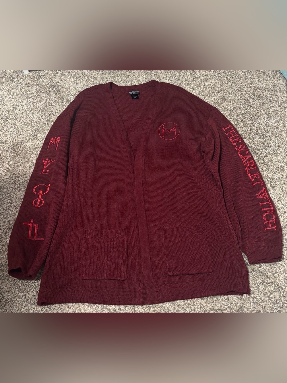 WandaVision Burgundy Cardigan - Marvel Studies - Her Universe - Size Large